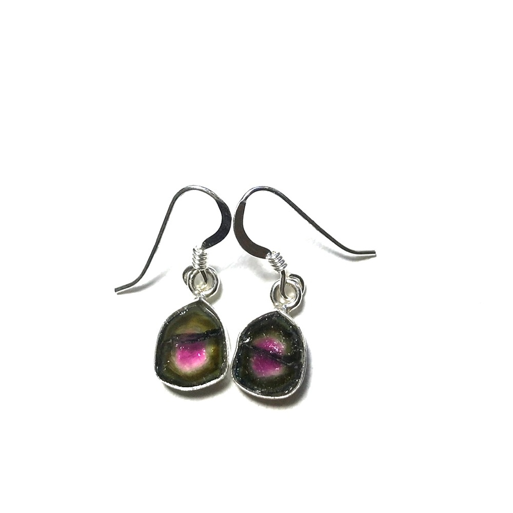 Watermelon Tourmaline Earrings